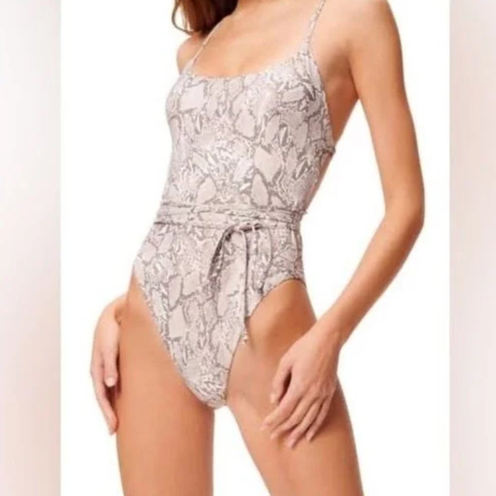 NWT Good American Snake Print Swimsuit - Size: 1
